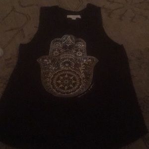 Spiritual Gangster tank top black gold Hamsa new